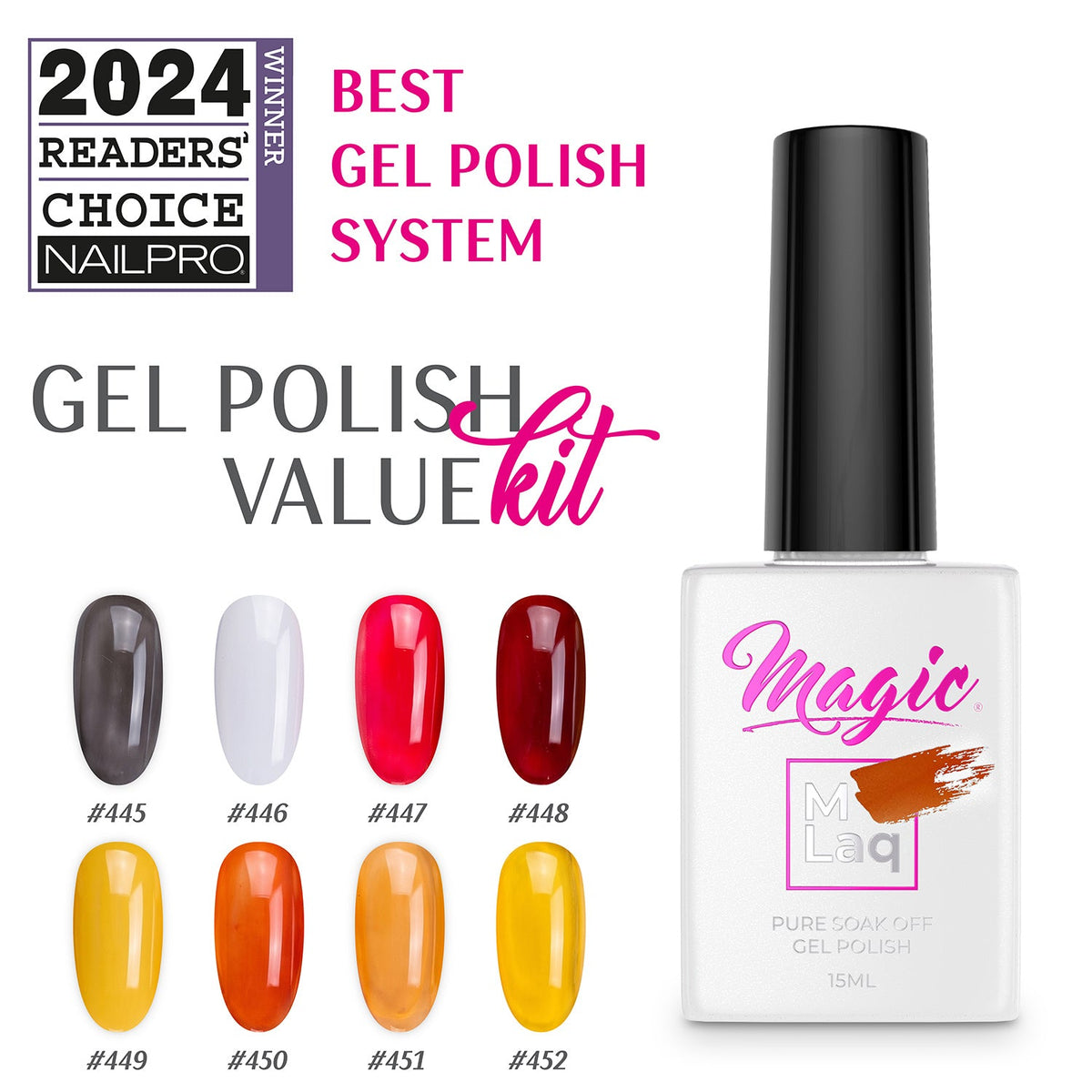 Magic Gel Jelly Tortoise Kit eight shades #445-452